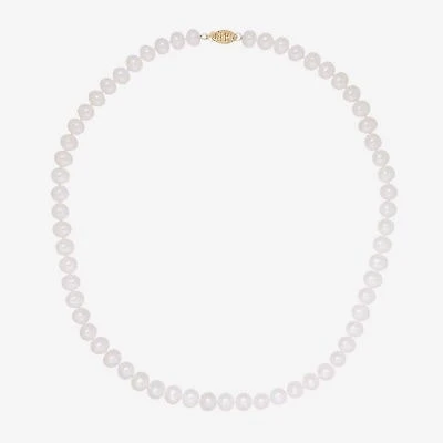 Sofia Certified Cultured Freshwater Pearl 7-7.5mm Strand Necklace in 14K Gold