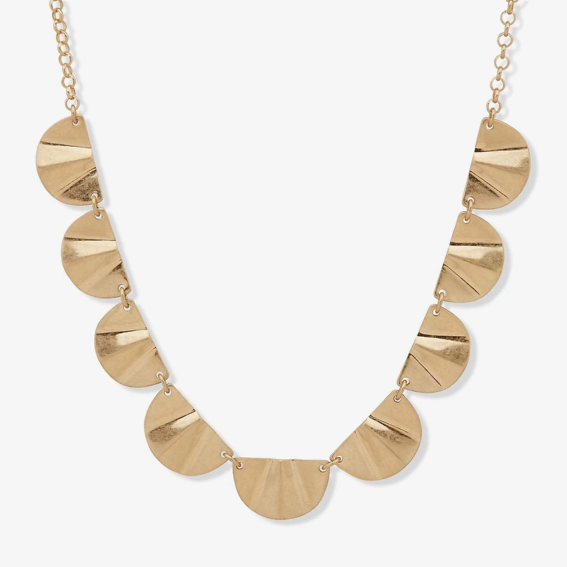 A.N.A Gold Tone Womens 16 Inch Collar Necklace
