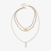 a.n.a Gold Tone Womens 24 Inch Strand Necklace