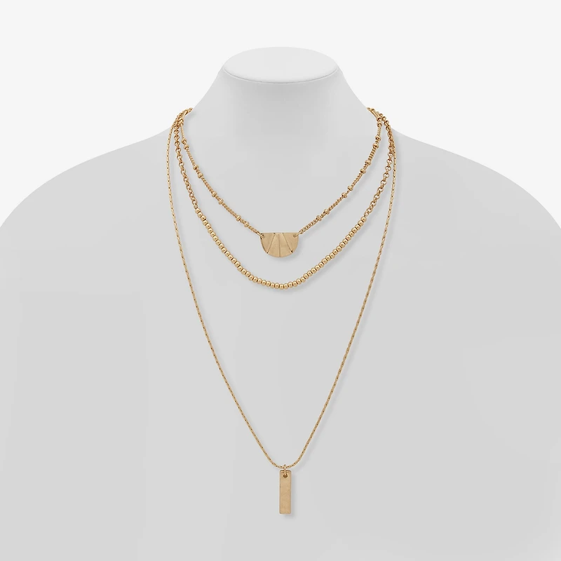 a.n.a Gold Tone Womens 24 Inch Strand Necklace