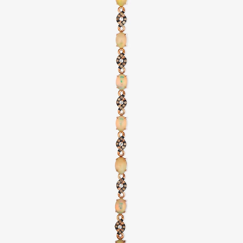 Le Vian® Grand Sample Sale™ Bracelet featuring Neopolitan Opal™ Vanilla Diamonds® Chocolate Diamonds® set in 14K Strawberry Gold®