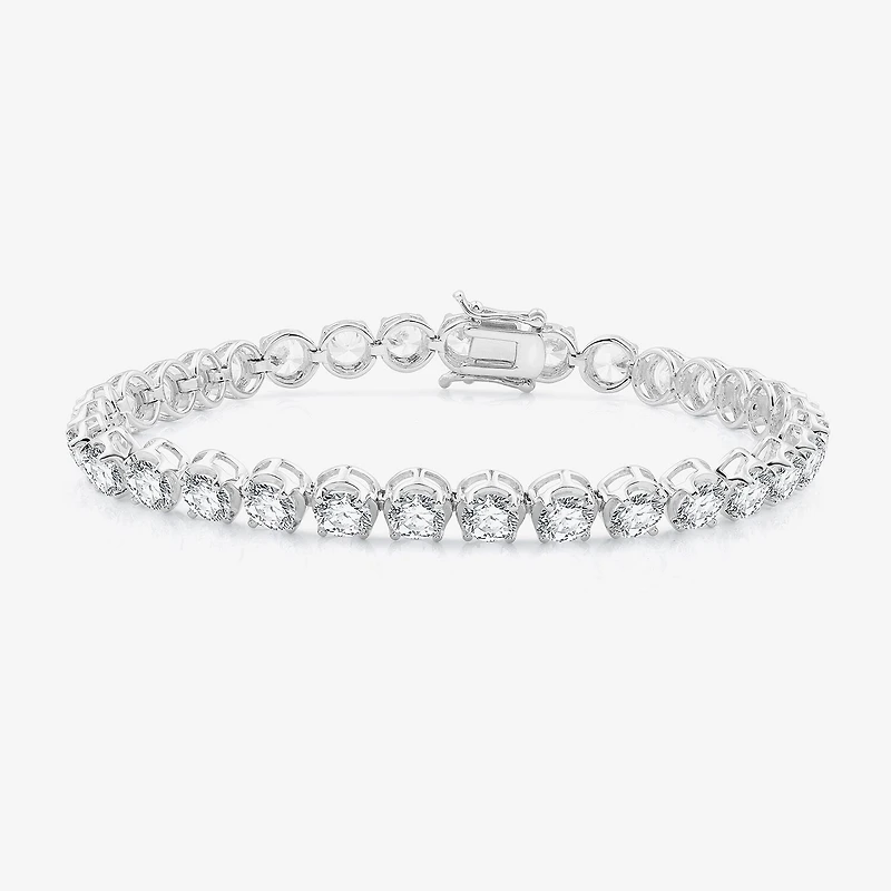 (G / Si1-Si2) Womens 12 Ct.T.W. Lab Grown White Diamond 14K Gold 7.25 Inch Tennis Bracelet