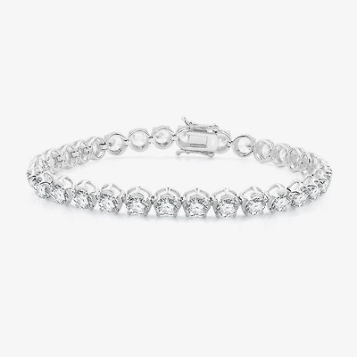(G / Si1-Si2) Womens 12 Ct.T.W. Lab Grown White Diamond 14K Gold 7.25 Inch Tennis Bracelet