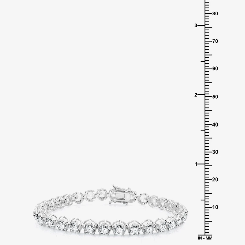 (G / Si1-Si2) Womens 12 Ct.T.W. Lab Grown White Diamond 14K Gold 7.25 Inch Tennis Bracelet