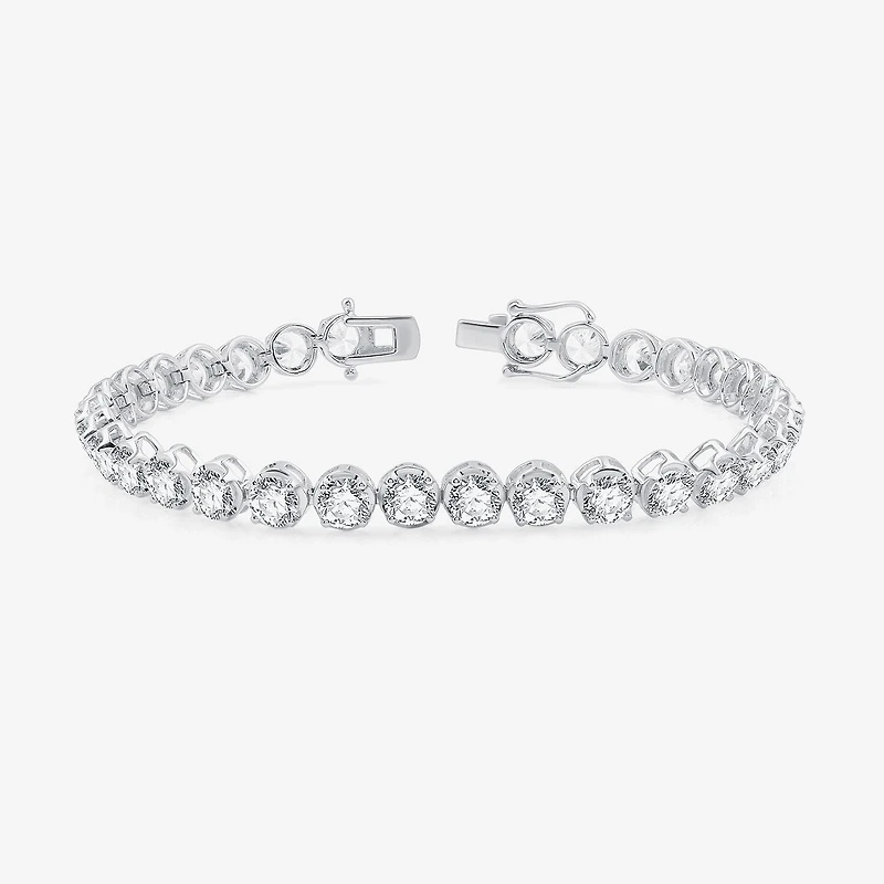 (G / Si1-Si2) Womens 12 Ct.T.W. Lab Grown White Diamond 14K Gold 7.25 Inch Tennis Bracelet