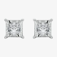 (G / Si1-Si2) 1/5 CT. Lab Grown White Diamond Sterling Silver 4.7mm Stud Earrings