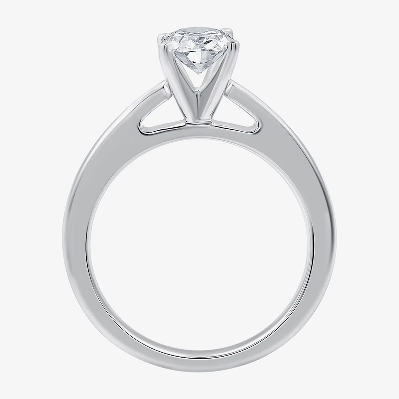 I Said Yes (G / Si1-Si2) Womens 1 1/4 CT. T.W. Lab Grown White Diamond Sterling Silver Oval Side Stone Solitaire Bridal Set