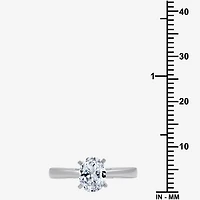I Said Yes (G / Si1-Si2) Womens 1 1/4 CT. T.W. Lab Grown White Diamond Sterling Silver Oval Side Stone Solitaire Bridal Set