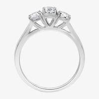 Love Lives Forever (G / Si1-Si2) Womens CT. T.W. Lab Grown White Diamond 10K Gold Oval 3-Stone Engagement Ring