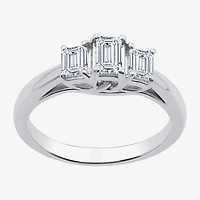 Love Lives Forever (G / Si1-Si2) Womens 1 CT. T.W. Lab Grown White Diamond 10K Gold 3-Stone Engagement Ring