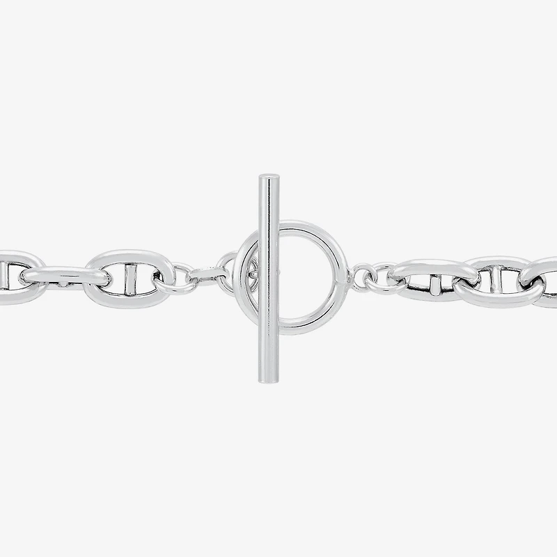 Made in Italy Womens Sterling Silver 7.5 Inch Link Bracelet