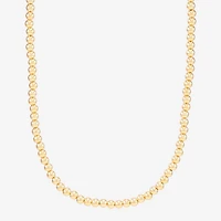 Womens 14K Gold Over Silver 20 Inch Beaded Necklace