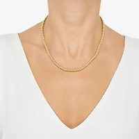 Womens 14K Gold Over Silver 20 Inch Beaded Necklace
