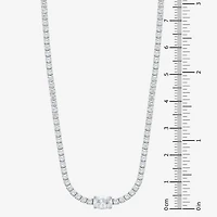 Diamonart Womens White Cubic Zirconia Sterling Silver Inch Tennis Necklace