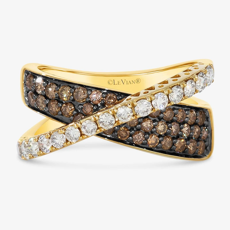 Le Vian® Ring featuring 1/2 CT. Nude Diamonds™ 5/8 Chocolate Diamonds® set 14K Honey or Strawberry Gold™