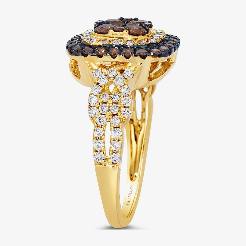 Le Vian® Ring featuring 3/4 CT. Chocolate Diamonds® 1 3/8 Nude Diamonds™ set 14K Strawberry or Honey Gold®