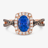 Le Vian® Grand Sample Sale™ Ring featuring 1 CT. Blueberry Tanzanite® 1/5 CT. Nude Diamonds™ 1/5 CT. Chocolate Diamonds® set in 14K Strawberry Gold