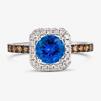 Le Vian® Grand Sample Sale™ Ring featuring 1 1/5 CT. Blueberry Tanzanite® 1/4 CT. Chocolate Diamonds® 1/5 CT. Nude Diamonds™ set in 14K Vanilla Gold®