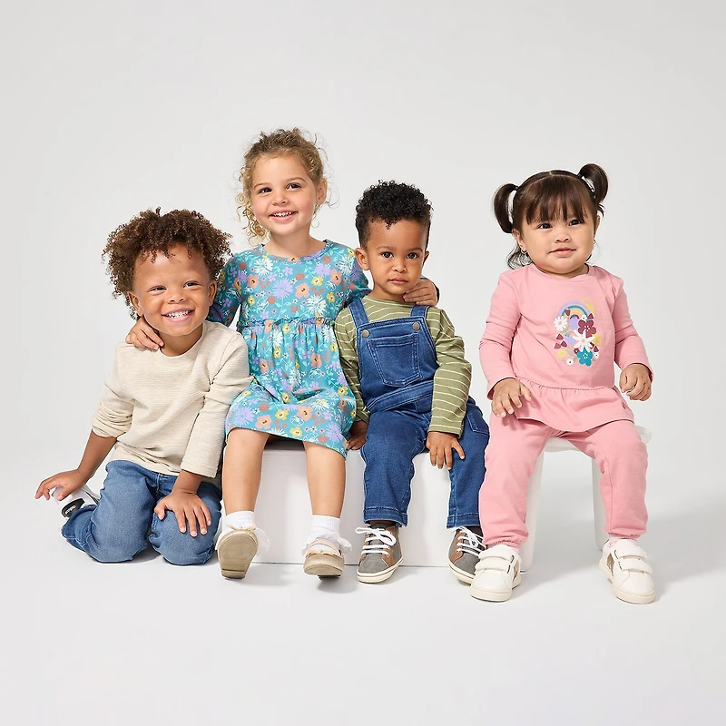 Okie Dokie Baby Girls Round Neck Long Sleeve T-Shirt
