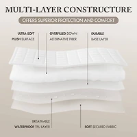 Madison Park Cloud Soft Plush Waterproof Quilted Mattress Pad