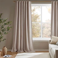 Madison Park Karien Sound Blocking Rod Pocket Back Tab 100% Blackout Set of 2 Curtain Panel