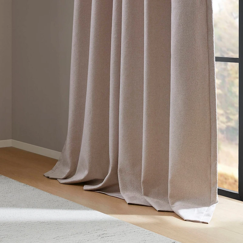 Madison Park Karien Sound Blocking Rod Pocket Back Tab 100% Blackout Set of 2 Curtain Panel