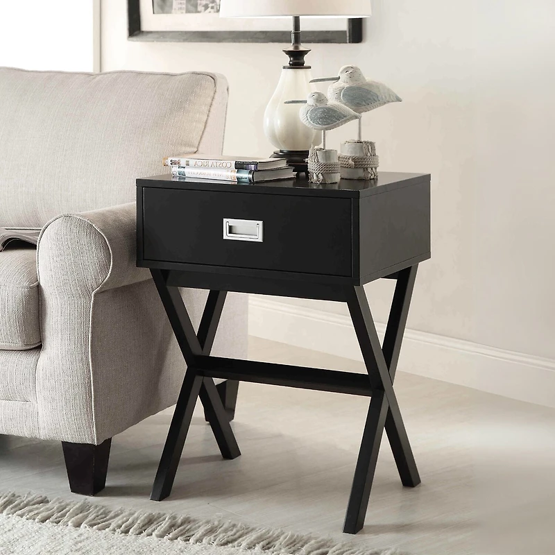 Convenience Concepts Designs2go Living Room Collection Storage 1-Drawer End Table
