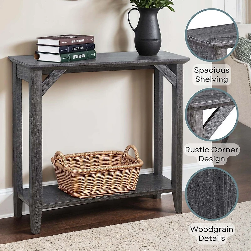 Winston Hall Table with Shelf