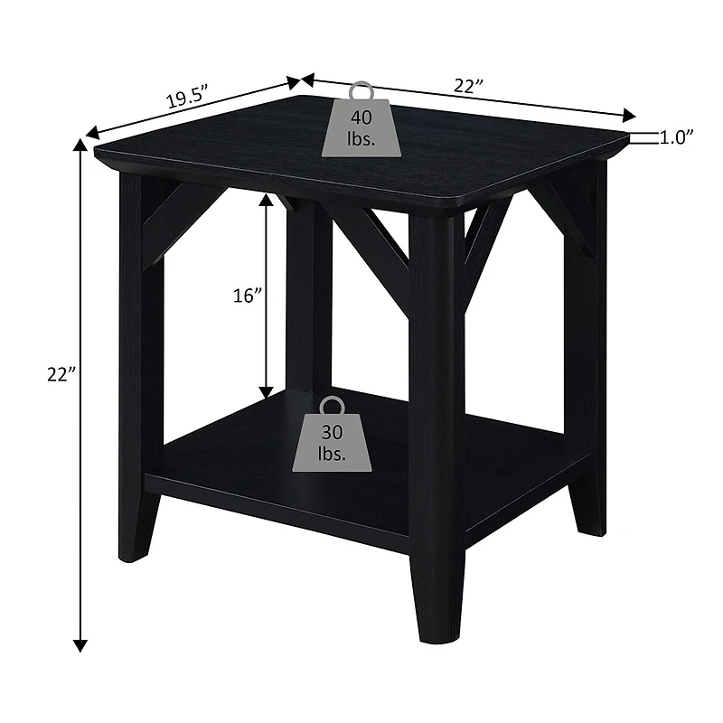Convenience Concepts Winston Living Room Collection Storage Console Table