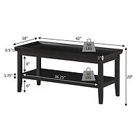 Convenience Concepts Ledgewood Living Room Collection Coffee Table