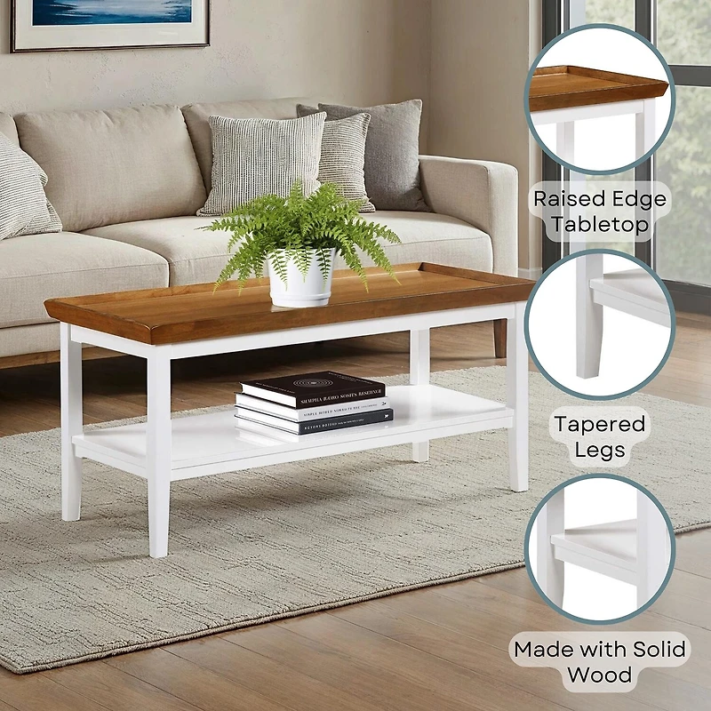 Convenience Concepts Ledgewood Living Room Collection Coffee Table