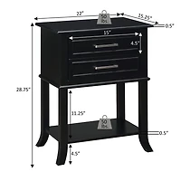 Convenience Concepts Sydney 2-Drawer End Table