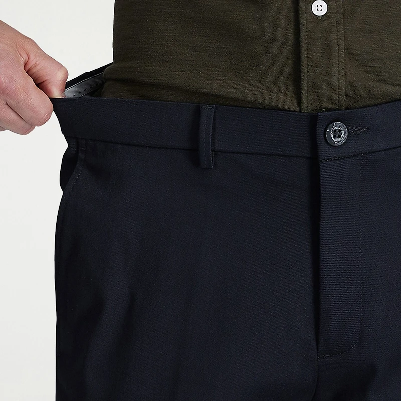 Haggar Wrinkle Free Performance Khaki Mens Straight Fit Flat Front Pant