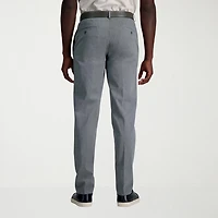 Haggar Wrinkle Free Performance Khaki Mens Straight Fit Flat Front Pant