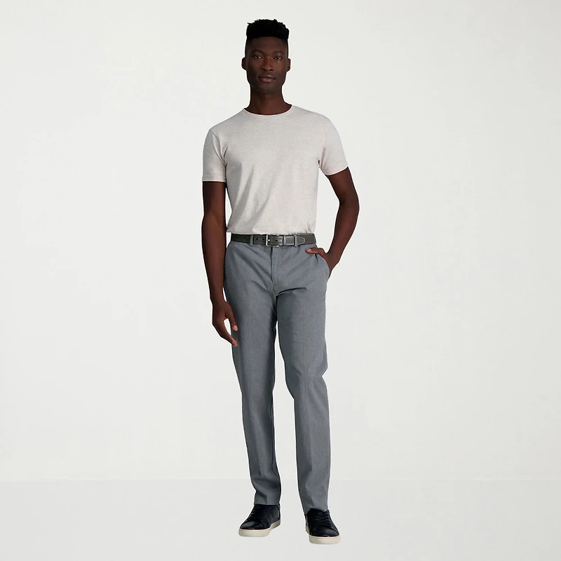 Haggar Wrinkle Free Performance Khaki Mens Straight Fit Flat Front Pant