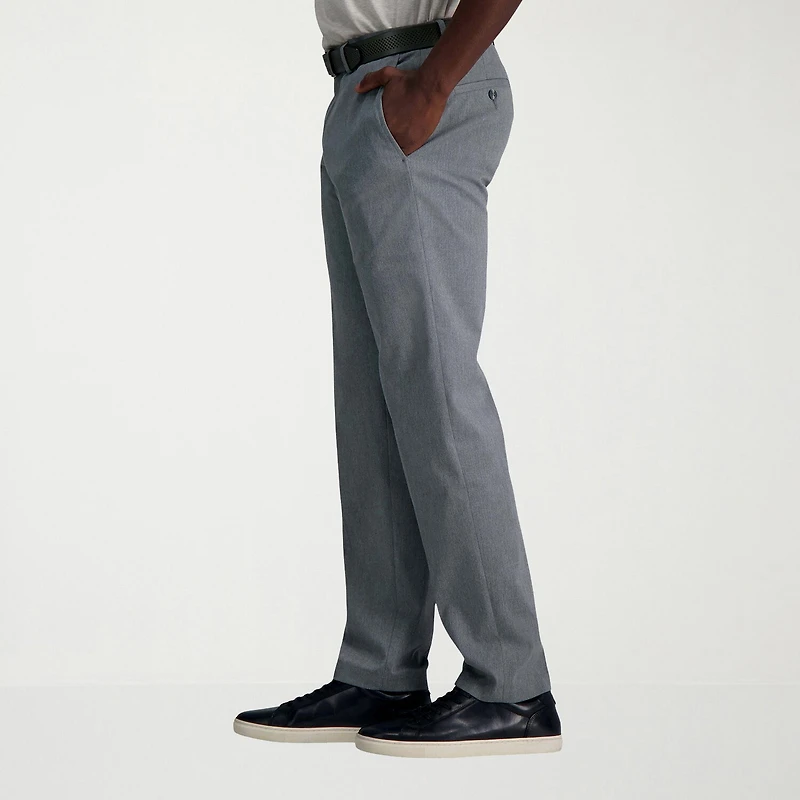 Haggar Wrinkle Free Performance Khaki Mens Straight Fit Flat Front Pant