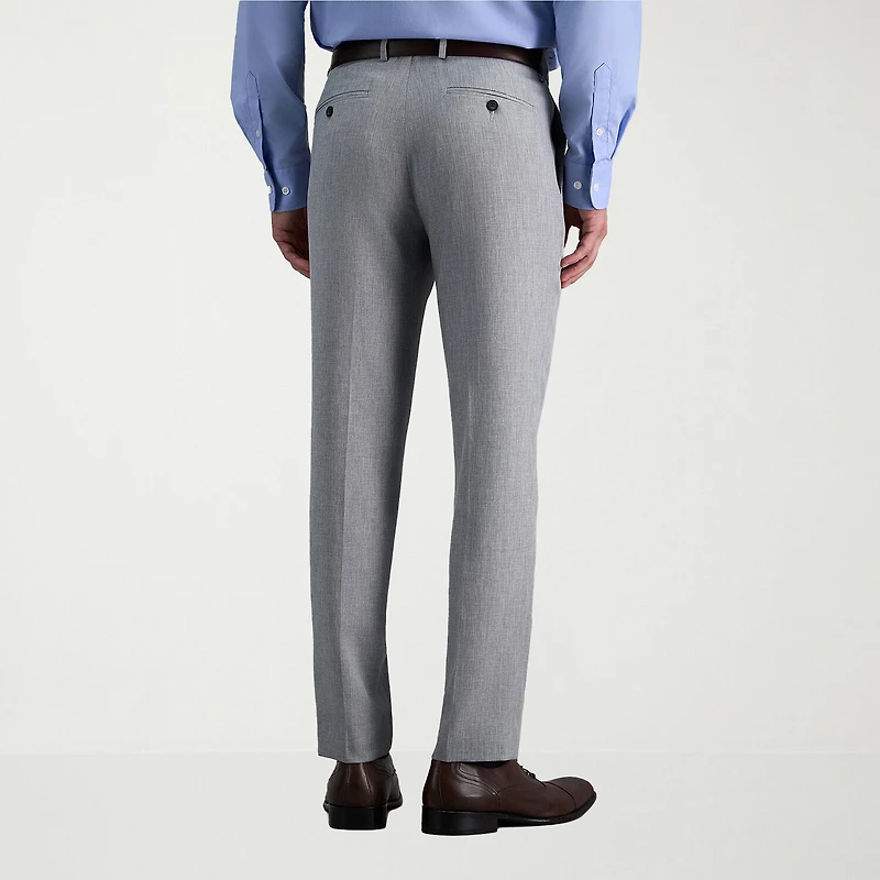Haggar Premium Comfort Melange Broken Twill Mens Slim Fit Dress Flat Front Pant