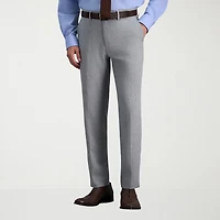 Haggar Premium Comfort Melange Broken Twill Mens Slim Fit Dress Flat Front Pant