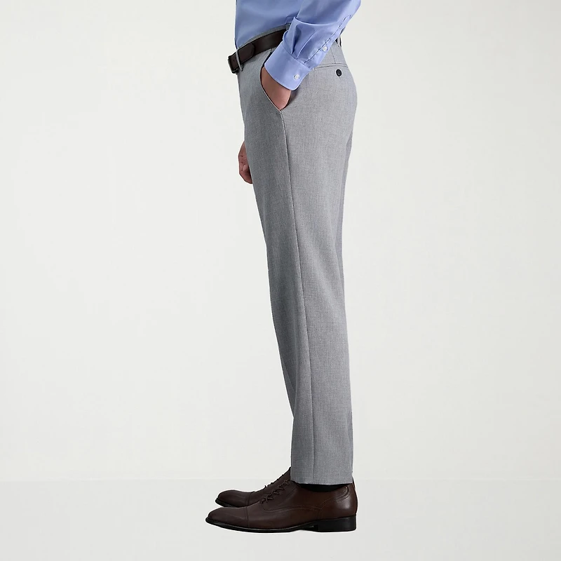 Haggar Premium Comfort Melange Broken Twill Mens Slim Fit Dress Flat Front Pant