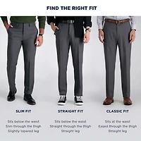 Haggar Premium Comfort Melange Broken Twill Mens Slim Fit Dress Flat Front Pant