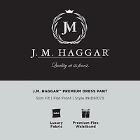 Haggar JMH Premium Stretch Mens Slim Fit Dress Flat Front Pant