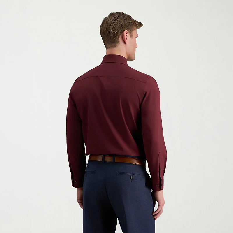 Haggar Smart Wash Mens Slim Fit Easy Care Long Sleeve Dress Shirt
