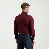 Haggar Smart Wash Mens Slim Fit Easy Care Long Sleeve Dress Shirt