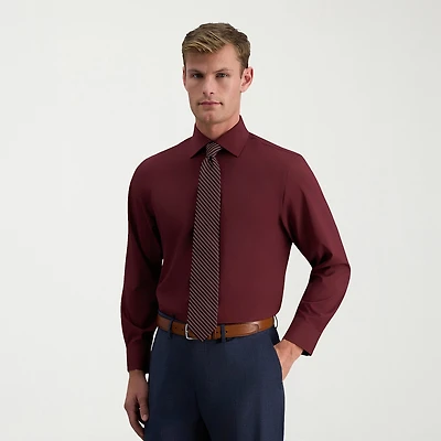 Haggar Smart Wash Mens Slim Fit Easy Care Long Sleeve Dress Shirt