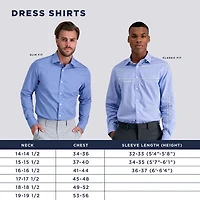 Haggar Smart Wash Mens Slim Fit Easy Care Long Sleeve Dress Shirt