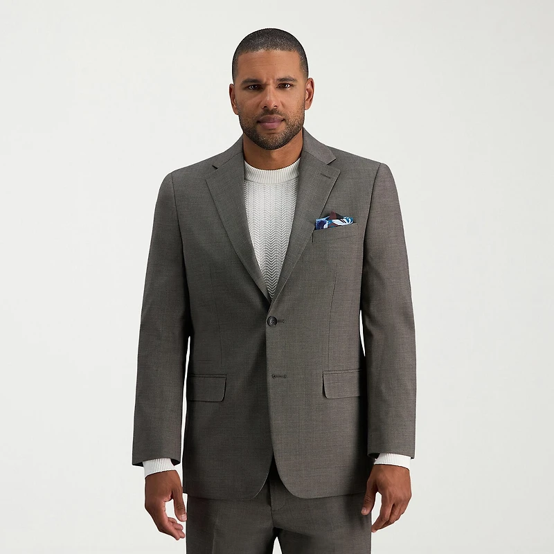 Haggar JMH Mens Classic Fit Plaid Suit Jacket