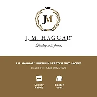 Haggar JMH Mens Classic Fit Plaid Suit Jacket
