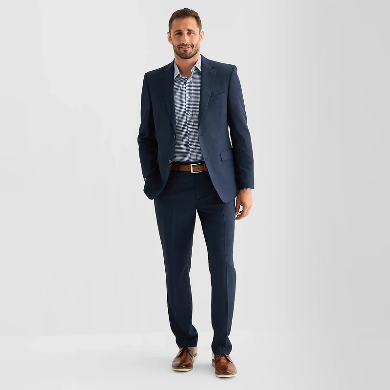 Van Heusen Birdseye Mens Stretch Fabric Modern Fit Suit Jacket