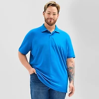 St. John's Bay Premium Stretch Big and Tall Mens Classic Fit Short Sleeve Polo Shirt