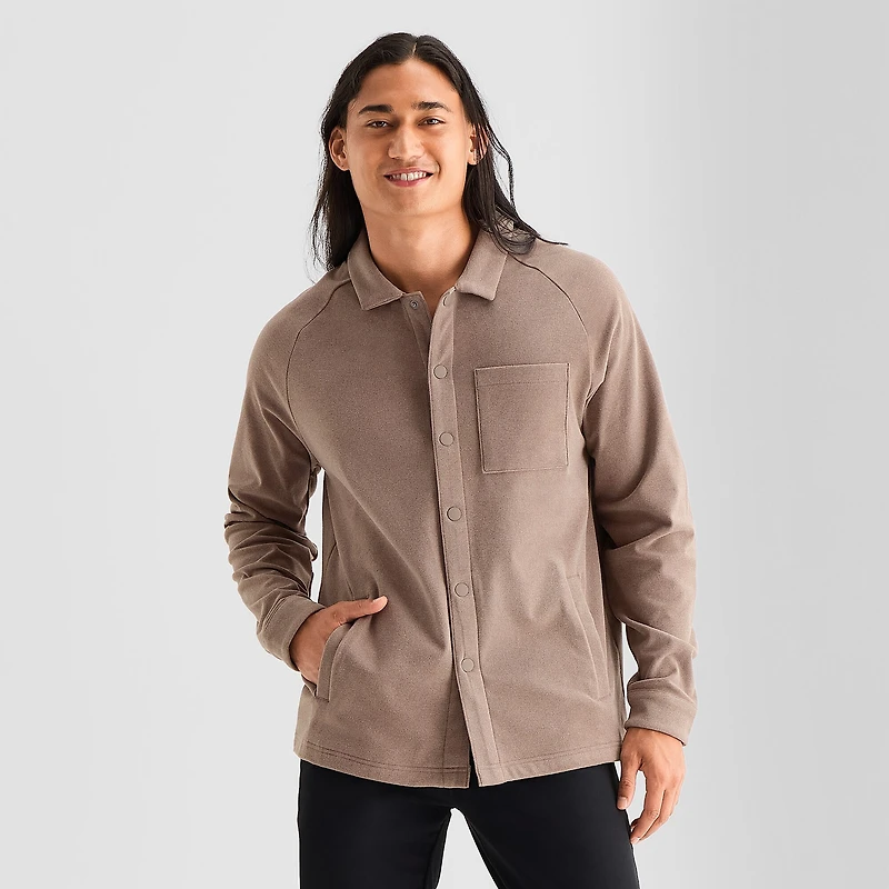 Stylus Raglan Knit Mens Shirt Jacket